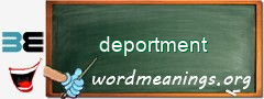 WordMeaning blackboard for deportment